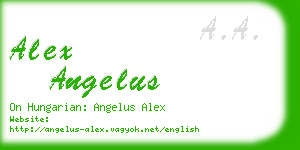 alex angelus business card